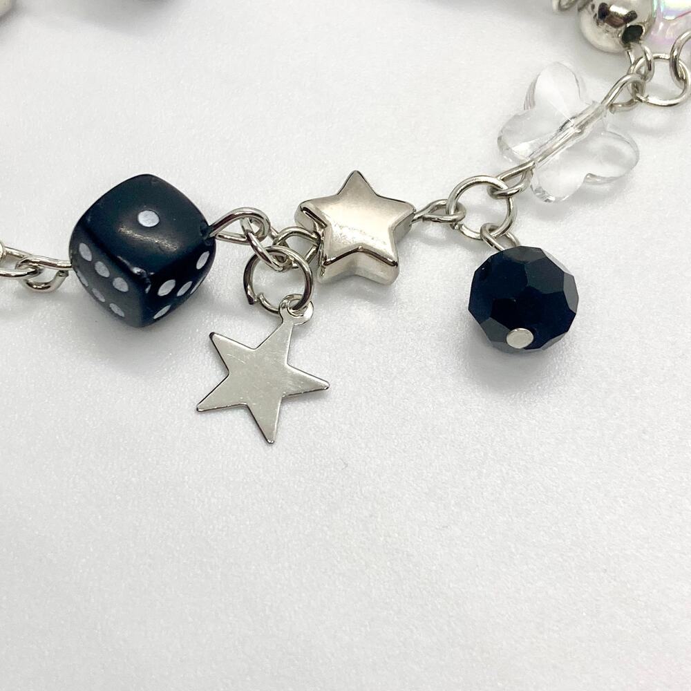 Taylor Swift Reputation Charm Bracelet Silver Tone Black - Picture 6 of 10